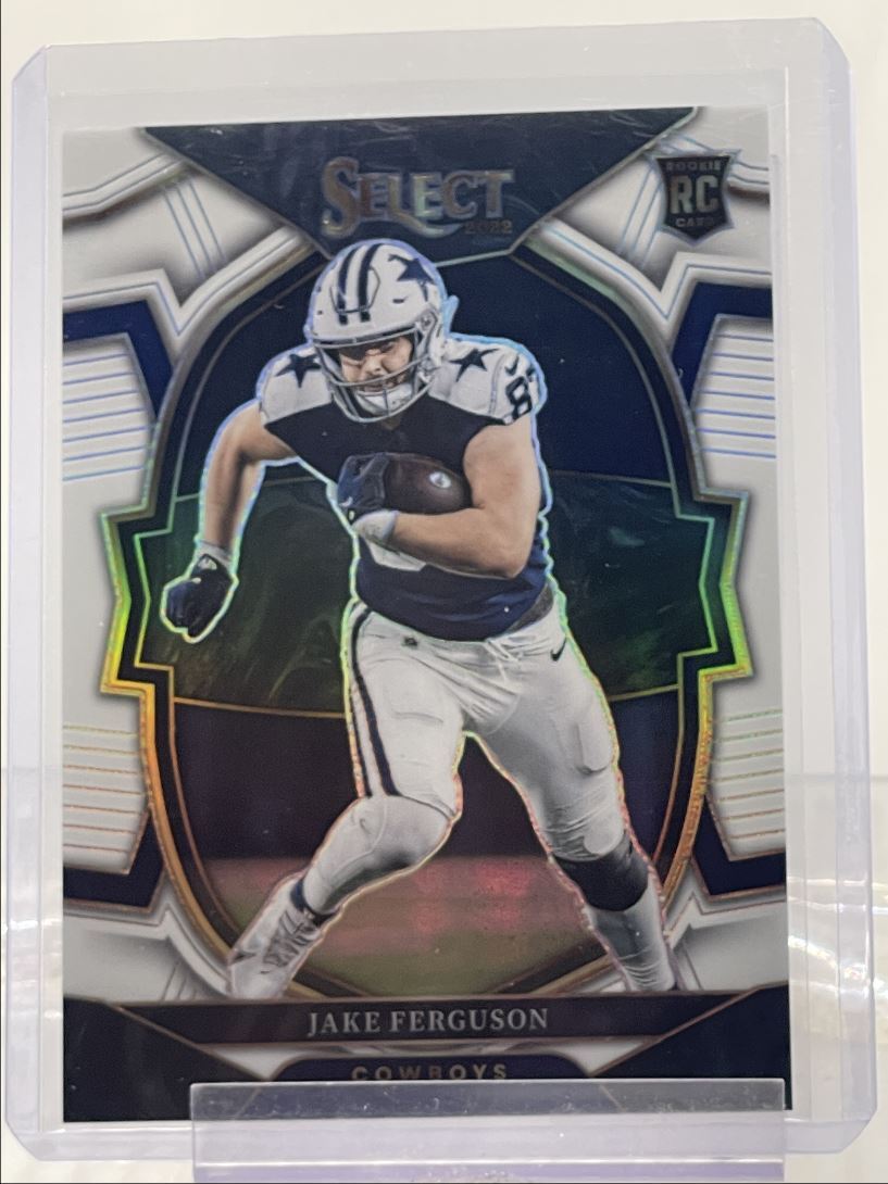 JAKE FERGUSON 2022 SELECT CONCOURSE ROOKIE WHITE PRIZM COWBOYS RC /35 Q0355