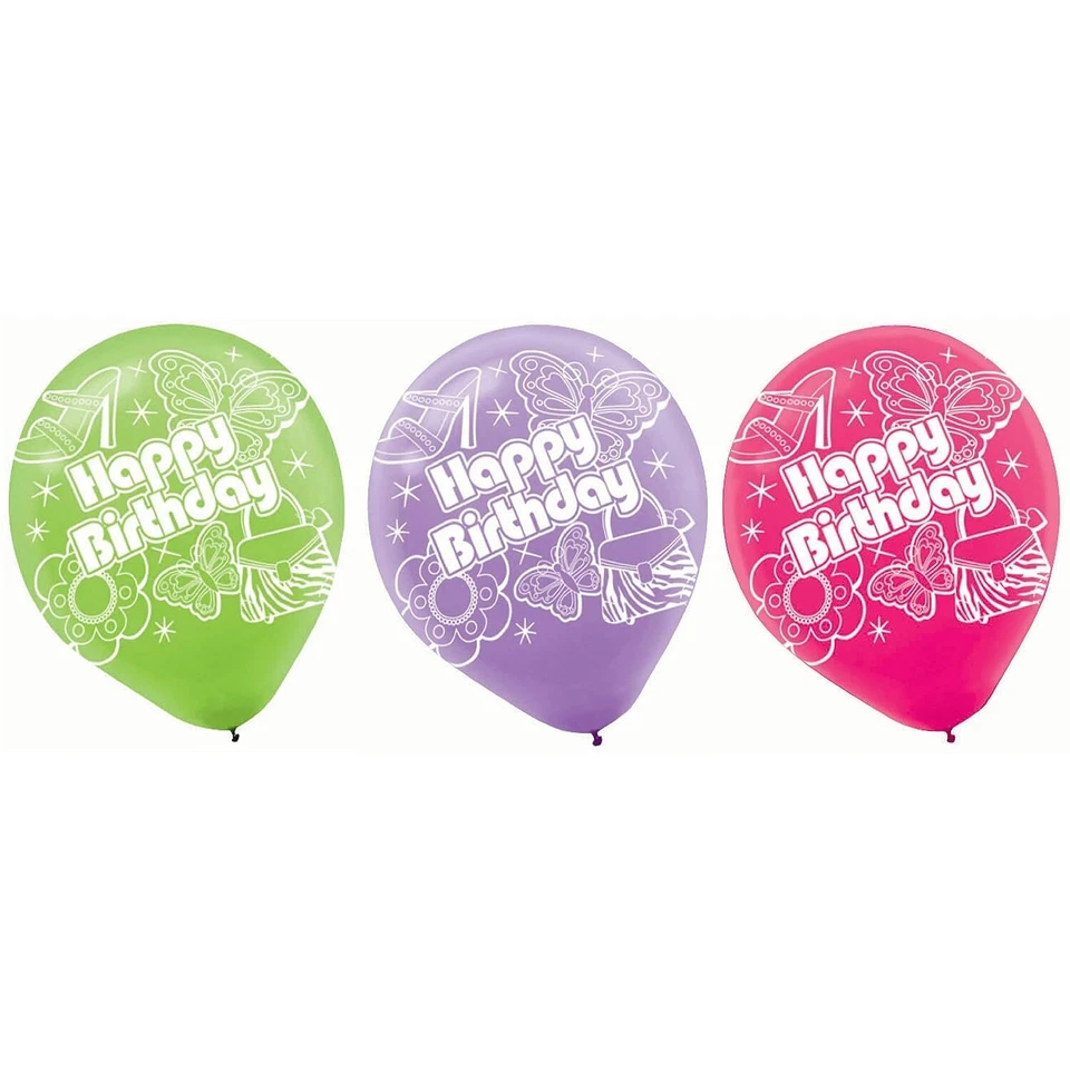 Globos redondos de látex de 12" para decoración de fiesta de cumpleaños de mariposa de lujo de niña deslumbrante Foto 1 de 1