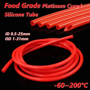 Tubo de silicona rojo de grado alimenticio manguera de goma suave cerveza leche tubo de agua alta temperatura - Imagen 1 de 10