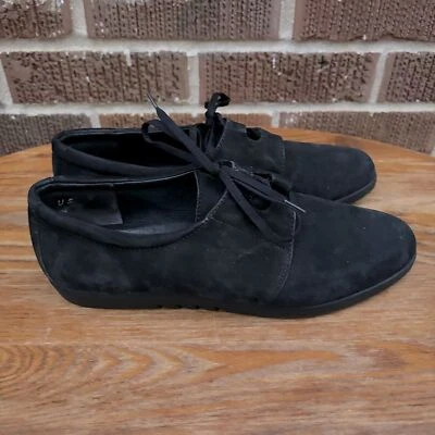 Rockport Oxford Shoes Womens 7.5 Black Leather Suede Lace Up - Image 1 of 4