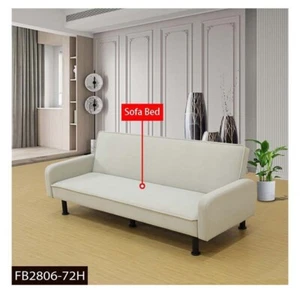 Light Grey Fluffy Fabric Living Room 1-Piece Sofa-FB2806-72H - Picture 1 of 6