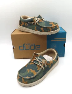 Hey Dude Wally Youth Sox Army Camo EU 31 US Kid's 12 - Picture 1 of 5