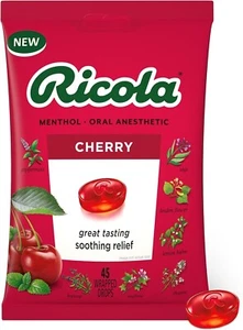 Ricola Cherry Throat Drops, 45 Count