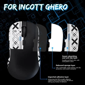 Anti-Slip Mouse Grip Tape Skate Sticker For Incott GHERO Wireless Mouse Non Slip - Afbeelding 1 van 22