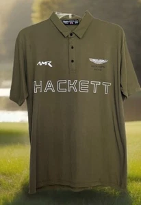 NR MINT ASHTON MARTIN M HACKETT RACING ARMY TAUPE GREEN GOLF POLOSHIRT HERREN - Bild 1 von 4