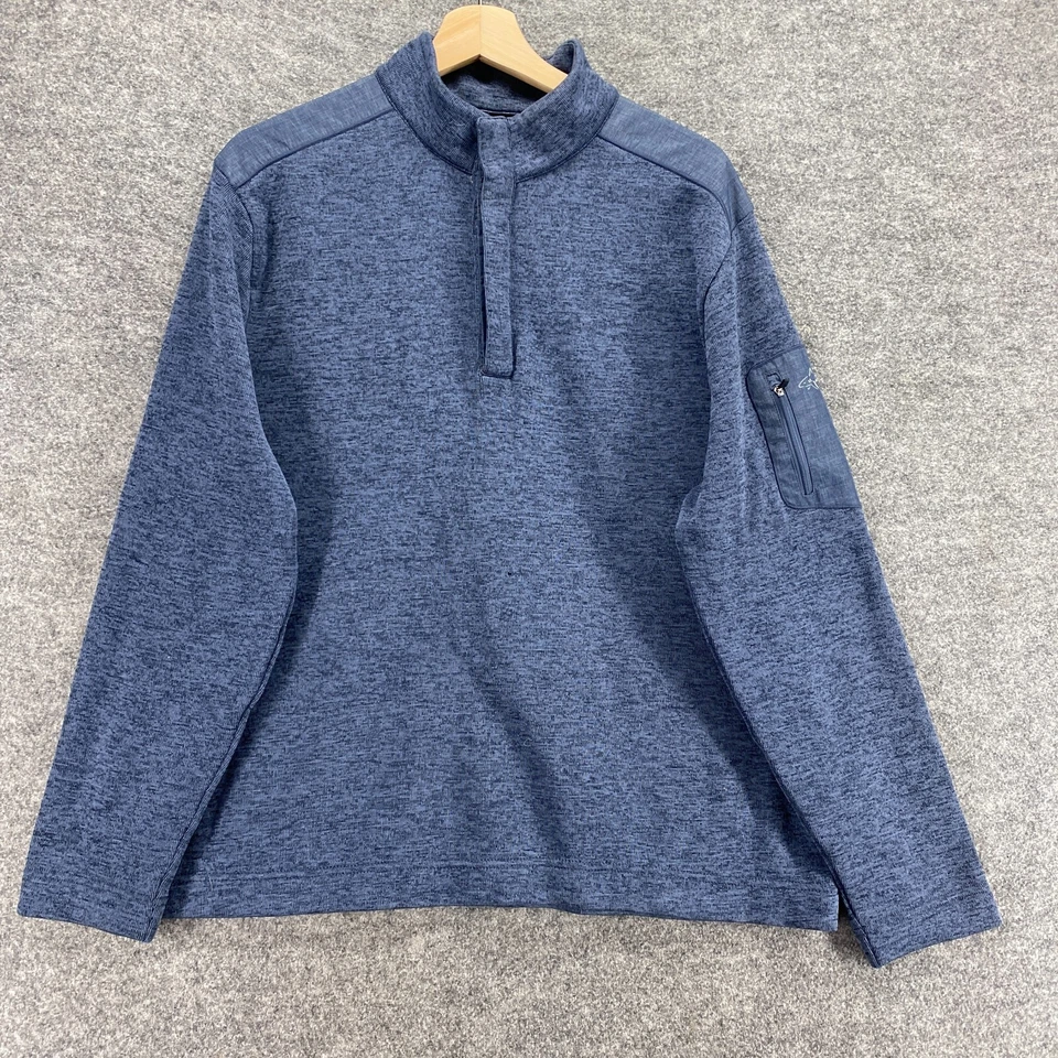 Greg Norman Jacket Men L Large Blue Long Sleeve High Neck 1/4 Zip Regular Fit - Image 1 of 4