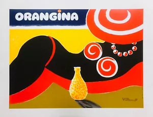 Bernard Villemot, C.A. 1980S - ORANGINA - Original Vintage Poster Linen Backed - Picture 1 of 16