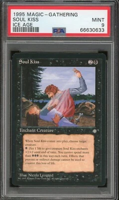 1995 Magic the Gathering MTG Ice Age Soul Kiss PSA 9 Mint Pop 1 - Image 1 of 2