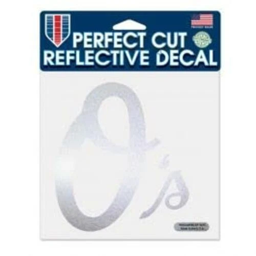 MLB Baltimore Orioles Reflective Perfect Cut Decal, approx 6 x 6" - Image 1 of 1