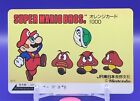 Super Mario Bros. Nintendo Orange Card Used Japanese Train Movie Anime Rare a-1