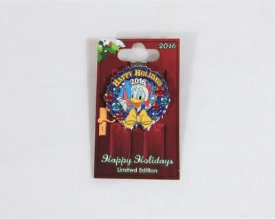 Заколка на петлях Disney Christmas Holiday Wreaths Resort яхт-клуб Donald LE 1000 НОВАЯ - Изображение 1 из 2