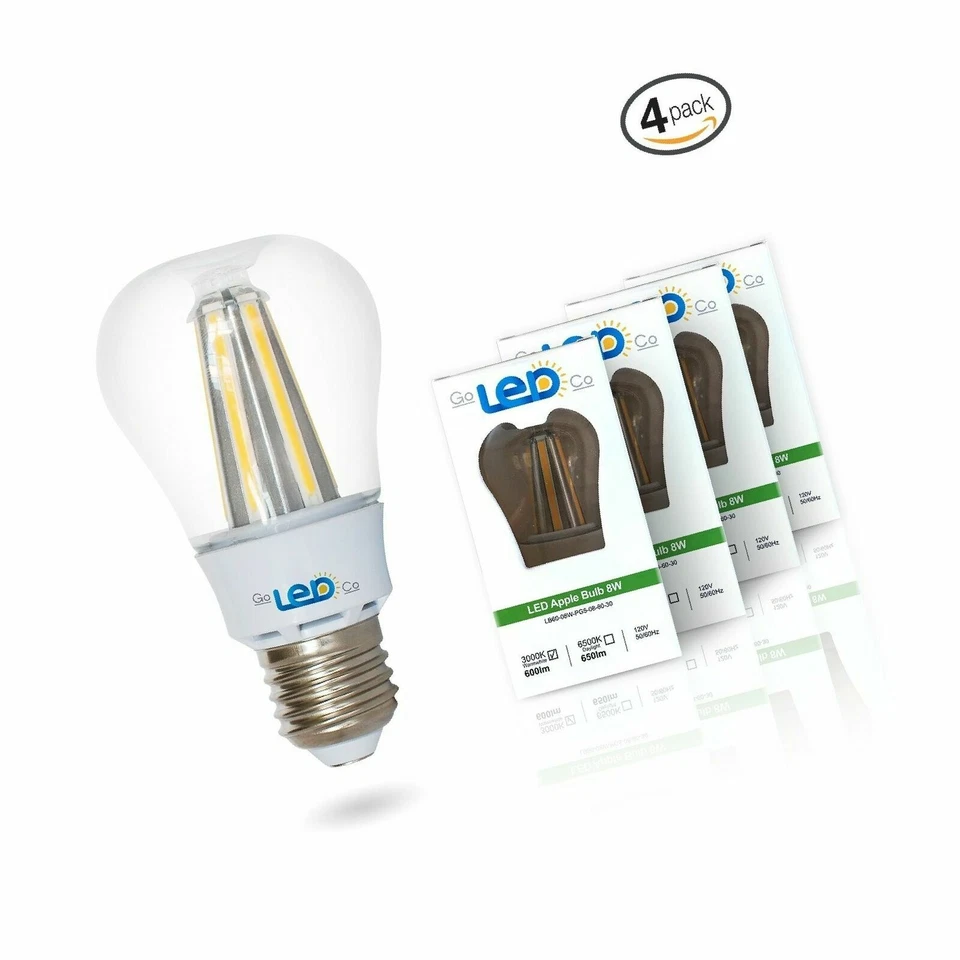 CASE OF 48 Led Light Bulbs for Home 60 watt Equivalent 8 Watt lights A19 Bulb - Image 1 of 4