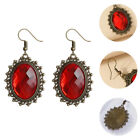 Vintage Gemstone Drop Earrings & Necklace Set for Women