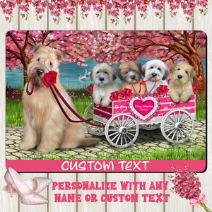 Wheaten Terrier Dog Floor Mat Personalized Pet Door Mat Valentine Day NWT - Picture 1 of 60
