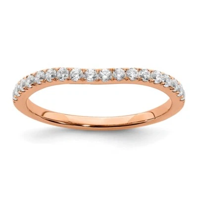 10K Rose Gold Lab Grown Diamond Wedding Band Ring for Women Size 7 - Image 1 of 4