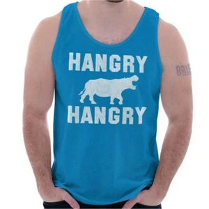 Hangry Hungry Foodie Funny Saying BBQ Party Tank Top T Shirts Tees Men Women - Picture 1 of 11