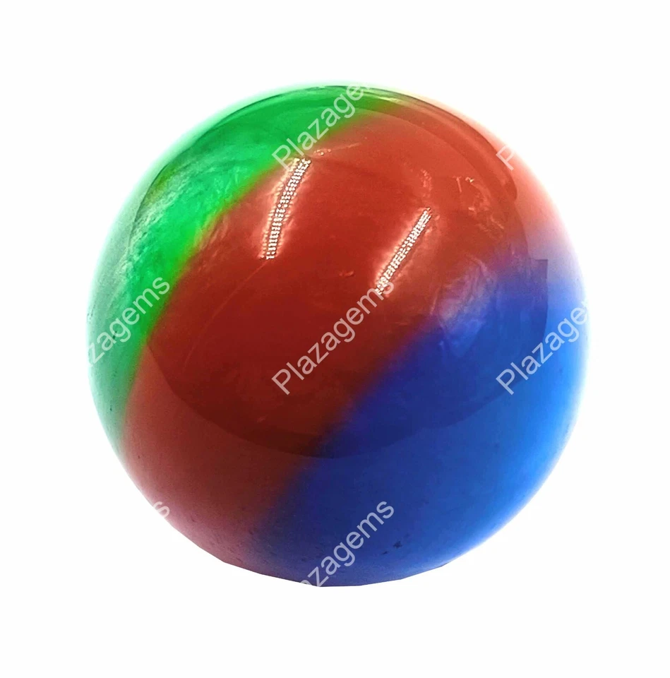 BOLA OJO DE GATO BICOLOR CREADA EN LABORATORIO CERTIFICADA 365 CT/34X34 MM PIEDRA PRECIOSA SUELTA EKK Foto 1 de 4