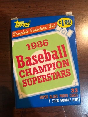 1986 Topps Woolworth Baseball Champion Superstars Complete Set NIB 33 Cards - Image 1 of 2
