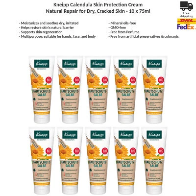 Crema protectora de la piel de caléndula Kneipp reparación natural para piel seca y agrietada x10 Foto 1 de 3