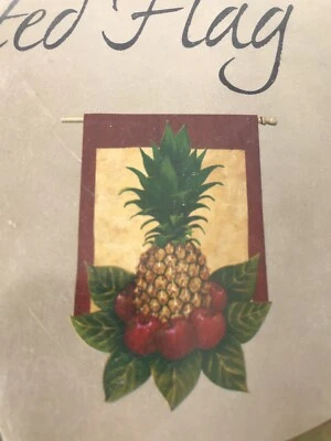 Seda Reflejos Bandera Piña Esculpida "Bienvenida Tradicional" ~ 24"x60" ~ Nuevo Foto 1 de 4