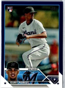 2023 Topps Update EURY PEREZ (RC) #US139 Royal Blue MARLINS - Bild 1 von 2