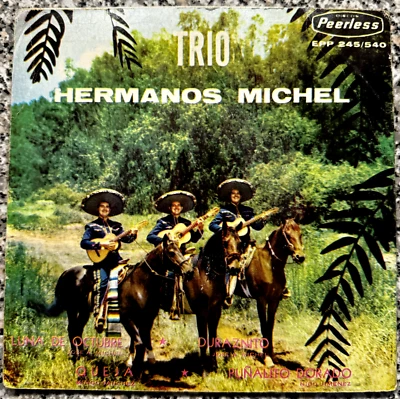 Trio Hermanos Michel, Luna De Octubre, Mexican  7" EP PS, Mariachi - Image 1 of 4