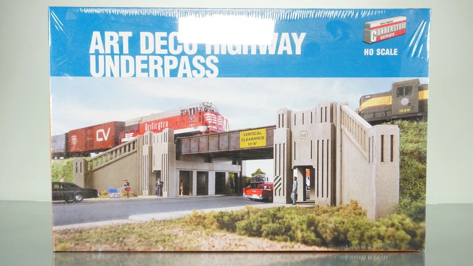 Walthers Cornerstone Art Deco Highway Underpass kit HO scale - Image 1 of 1