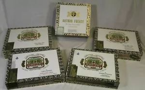LOT of 5 Arturo Fuente Wood Cigar Boxes for Crafts Jewelry Box Clock Guitar, etc - Picture 1 of 8
