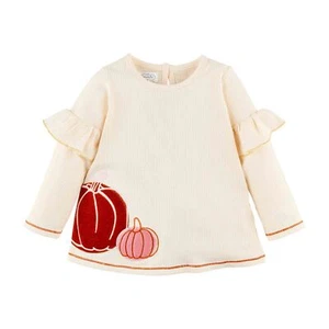 Mud Pie Girls' Halloween Long Sleeve Pumpkin Patch Tunic Top Tee Shirt - Picture 1 of 1