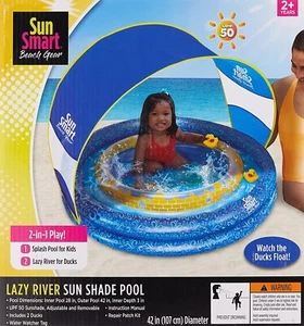 Piscina per bambini SunSmart 42" con tettoia rimovibile UPF50 e 2 anatre - Foto 1 di 3