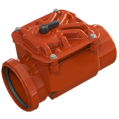 Rückstauklappe DN110 Abwasser Rückstauverschluss Rattenschutz mit Wasserwaage - Bild 1 von 2