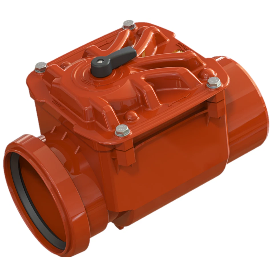 Rückstauklappe DN160 Abwasser Rückstauverschluss Rattenschutz mit Wasserwaage - Bild 1 von 3