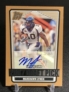 MARSHAWN LYNCH 2007 Topps DPP #133 Gold Rookie Auto SP /100 NM RARE RC Autograph - Picture 1 of 2