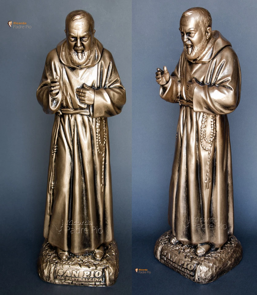 Statua Padre Pio benedicente, da 50 a 60cm, in resina made in ITALY - Immagine 1 di 1