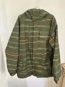 🔥686🔥Snowboard Jacket🔥Mens🔥Size XL🔥15000 MM Waterproof🔥Cool Green Patern🔥 - Picture 1 of 7