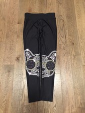 Nwt Justice Black Dog Blink Leggings Size 16