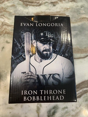 Evan Longoria Game of Thrones Bobblehead Tampa Bay Rays Iron Throne Brand New - Image 1 of 3