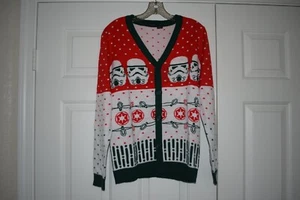 Suéter Cárdigan Para Hombre Talla M Star Wars Navidad Botón Frontal Storm Troopers - Imagen 1 de 8