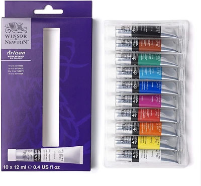Winsor & Newton Artisan Water Mixable Oil 10 x 12ml Artists Paint Tube Box Set  - Image 1 of 2