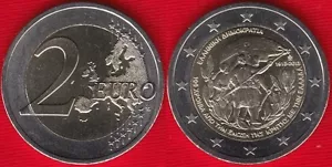 Greece 2 euro 2013 "Union of Crete with Greece" BiMetallic UNC - Picture 1 of 1