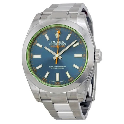 Reloj Rolex Milgauss automático esfera azul acero inoxidable para hombre 116400GV Foto 1 de 4