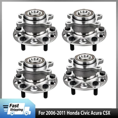 4x Rear LH & RH Wheel Hub Bearing Assembly for Honda Civic Acura CSX 2006-2011 - Изображение 1 из 4