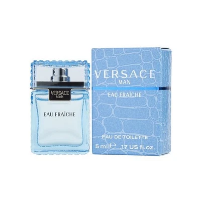 Versace Man Eau Fraiche Eau De Toilette 0,17 oz/5 ml Splash Foto 1 de 4