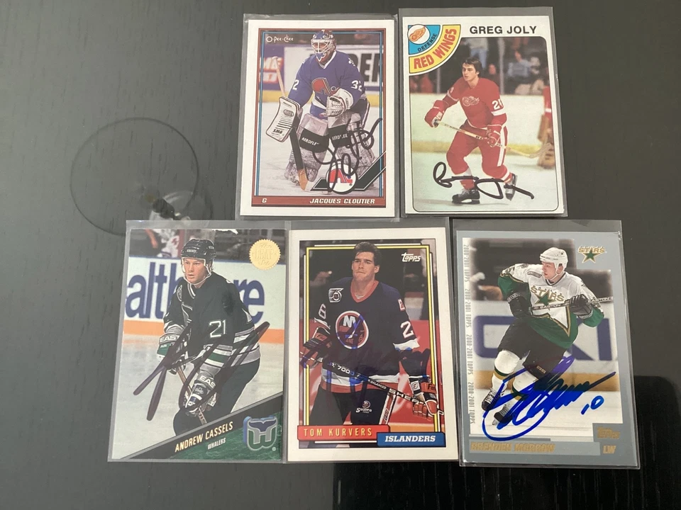 Lote de 4 tarjetas de hockey firmadas de la NHL - ¡Autografiadas! Foto 1 de 1