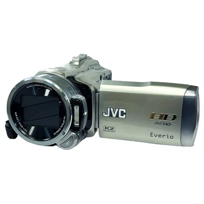 [Good / Fully Working] JVC Victor Everio GZ-HM400-S Camcorder Silver From Japan - Image 1 of 4