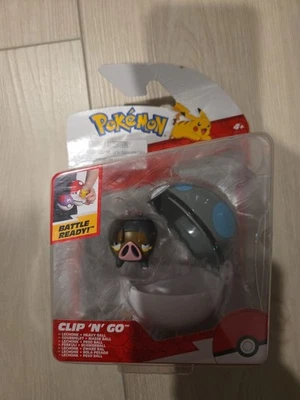 Pokémon Clip 'N' Go Lechonk con bola pesada Poké Ball incl. Figura Batalla 2" - NUEVO Foto 1 de 3