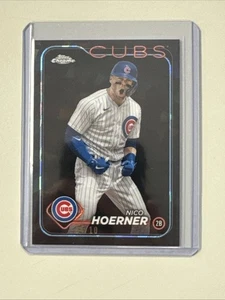 2024 Topps Chrome Sapphire Nico Hoerner Black Refractor /10  - Picture 1 of 2