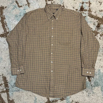 Camisa vintage Burberry London Nova a cuadros con botones talla XLT hecha en EE. UU. Foto 1 de 4