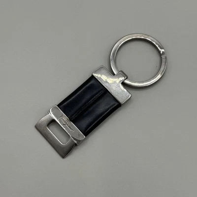 Ferragamo Leather Silver Key Ring - Image 1 of 4