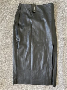 Express Women’s Black Long Faux Leather Skirt (S) - Picture 1 of 2